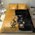 Personalised New Zealand And Australia Rugby Bedding Set 2024 All Black Wallabies Mascots Together