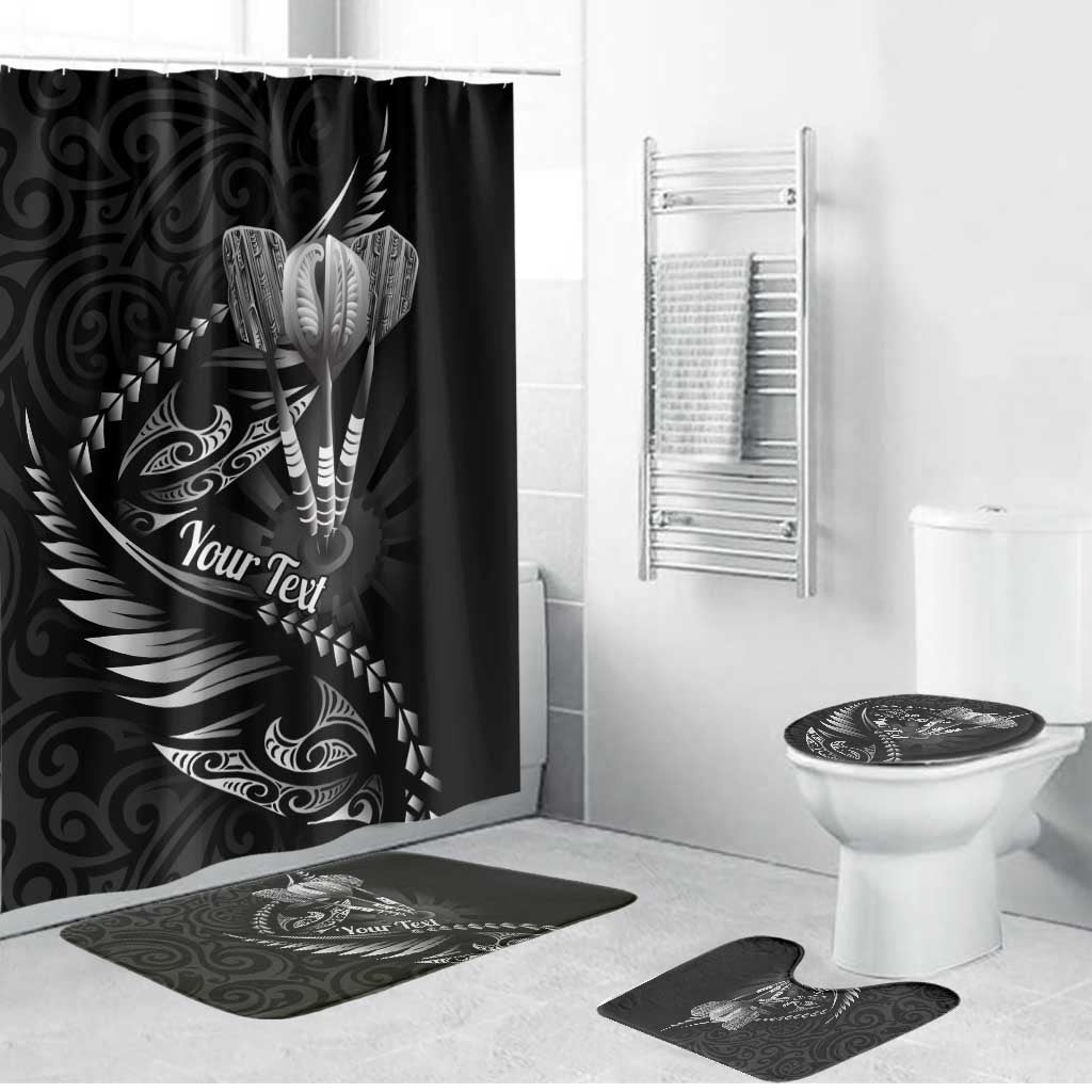 Personalised All Black New Zealand Darts Bathroom Set Aoteroa Fern Maori Galaxy Style - Polynesian Pride