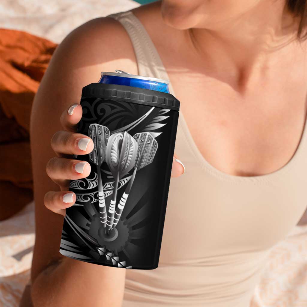 All Black New Zealand Darts 4 in 1 Can Cooler Tumbler Aoteroa Fern Maori Galaxy Style