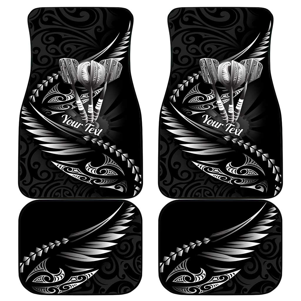 Personalised All Black New Zealand Darts Car Mats Aoteroa Fern Maori Galaxy Style