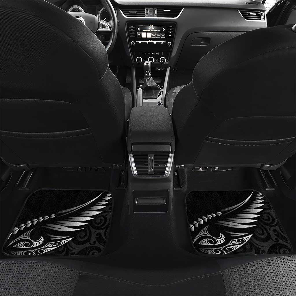 Personalised All Black New Zealand Darts Car Mats Aoteroa Fern Maori Galaxy Style