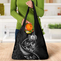 Personalised All Black New Zealand Darts Grocery Bag Aoteroa Fern Maori Galaxy Style