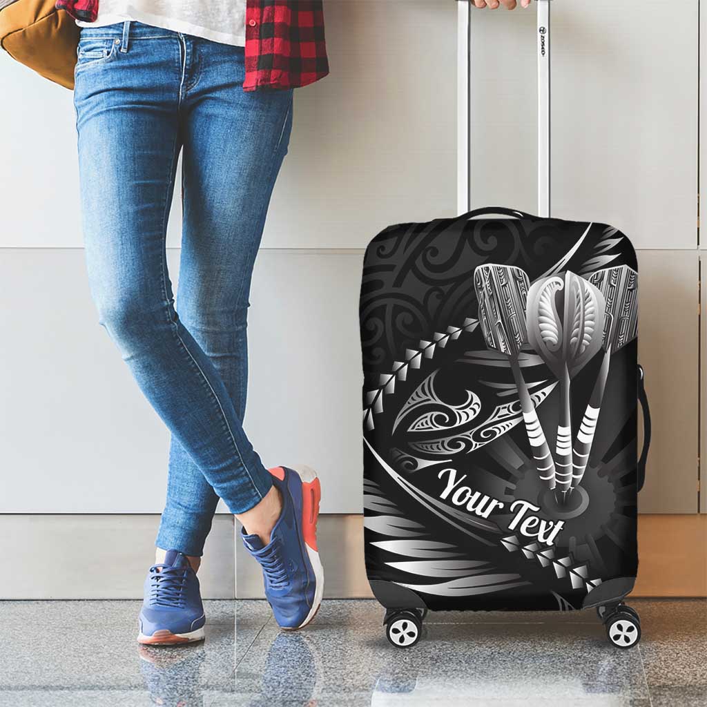 Personalised All Black New Zealand Darts Luggage Cover Aoteroa Fern Maori Galaxy Style