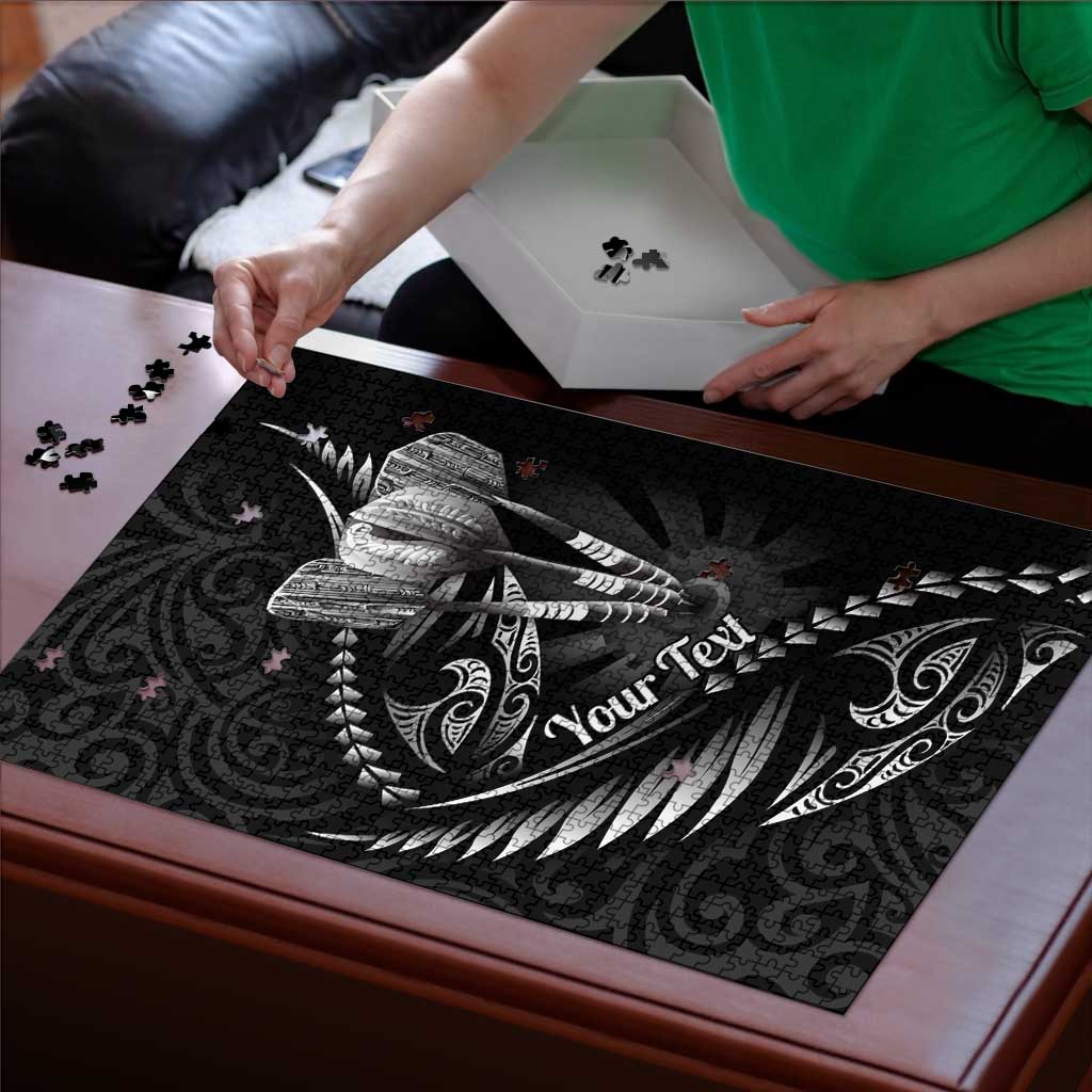 Personalised All Black New Zealand Darts Puzzle Aoteroa Fern Maori Galaxy Style - Polynesian Pride
