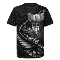 Personalised All Black New Zealand Darts Rugby Jersey Aoteroa Fern Maori Galaxy Style