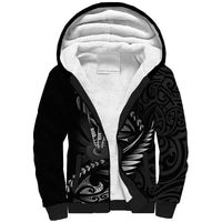 Personalised All Black New Zealand Darts Sherpa Hoodie Aoteroa Fern Maori Galaxy Style