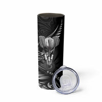 All Black New Zealand Darts Skinny Tumbler Aoteroa Fern Maori Galaxy Style