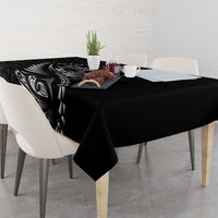 Personalised All Black New Zealand Darts Tablecloth Aoteroa Fern Maori Galaxy Style