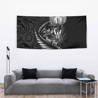 Personalised All Black New Zealand Darts Tapestry Aoteroa Fern Maori Galaxy Style
