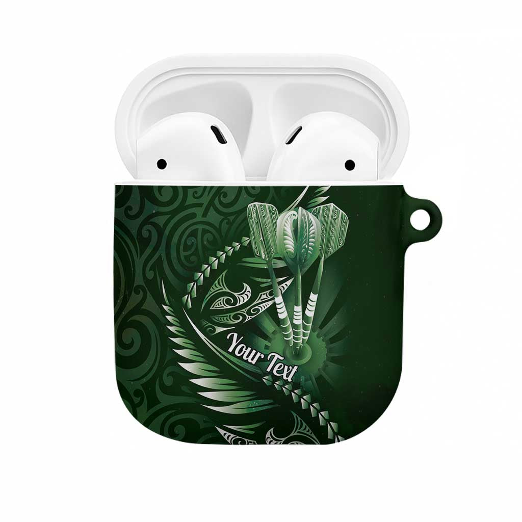 Personalised All Green New Zealand Darts AirPods Case Aoteroa Fern Maori Galaxy Style - Polynesian Pride