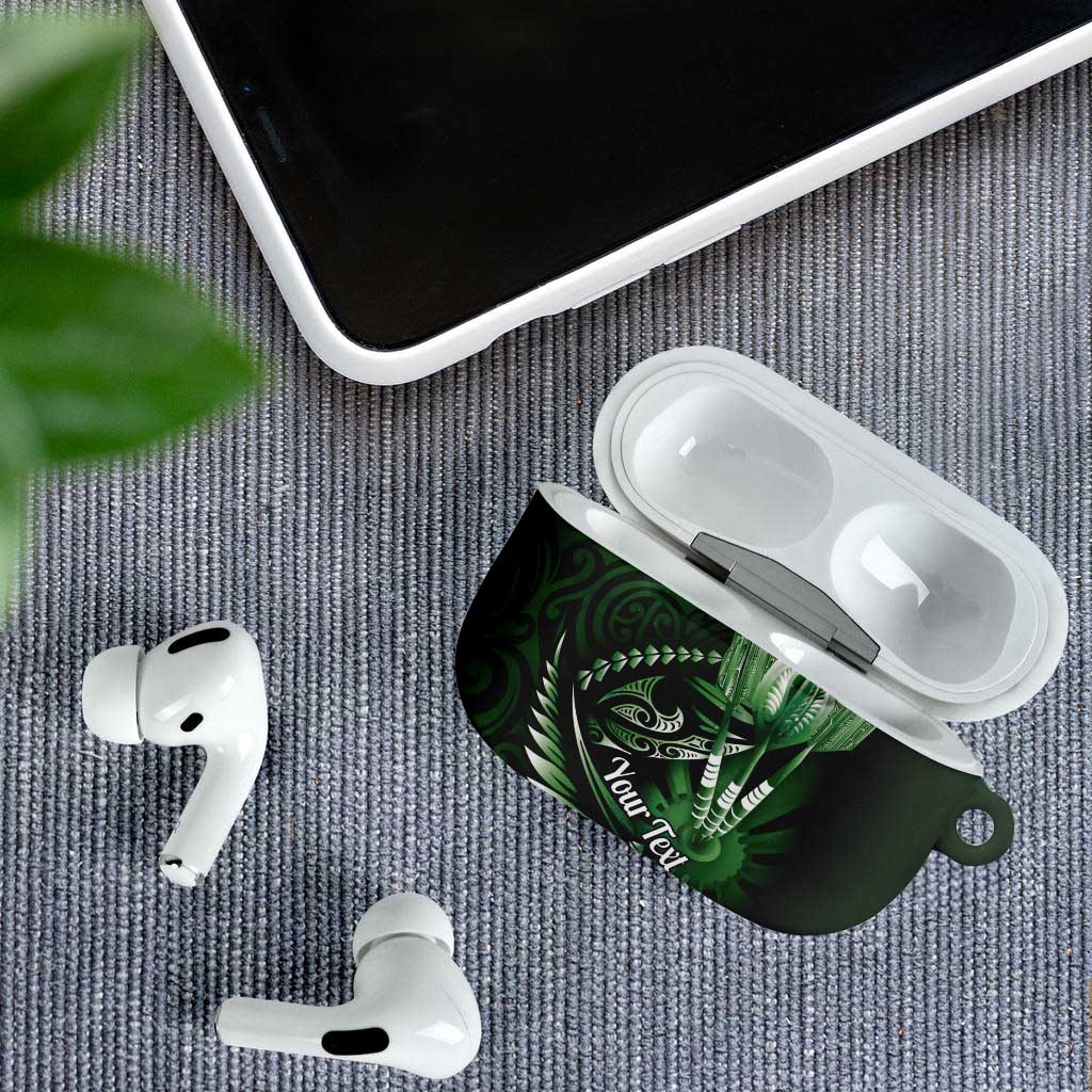 Personalised All Green New Zealand Darts AirPods Case Aoteroa Fern Maori Galaxy Style - Polynesian Pride