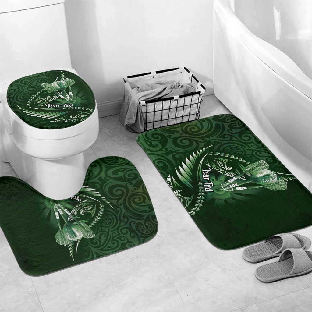 Personalised All Green New Zealand Darts Bathroom Set Aoteroa Fern Maori Galaxy Style - Polynesian Pride