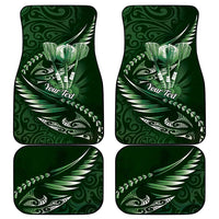 Personalised All Green New Zealand Darts Car Mats Aoteroa Fern Maori Galaxy Style