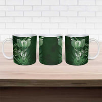 All Green New Zealand Darts Ceramic Mug Aoteroa Fern Maori Galaxy Style - Polynesian Pride
