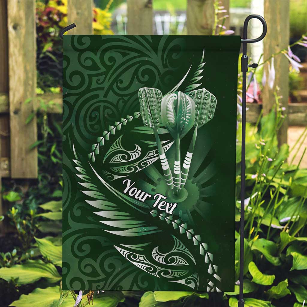 Personalised All Green New Zealand Darts Garden Flag Aoteroa Fern Maori Galaxy Style