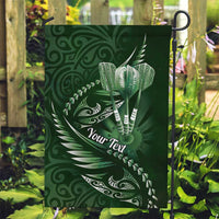 Personalised All Green New Zealand Darts Garden Flag Aoteroa Fern Maori Galaxy Style