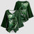 Personalised All Green New Zealand Darts Kimono Sleeve Blouse Aoteroa Fern Maori Galaxy Style - Polynesian Pride