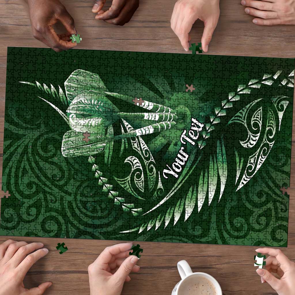 Personalised All Green New Zealand Darts Puzzle Aoteroa Fern Maori Galaxy Style - Polynesian Pride