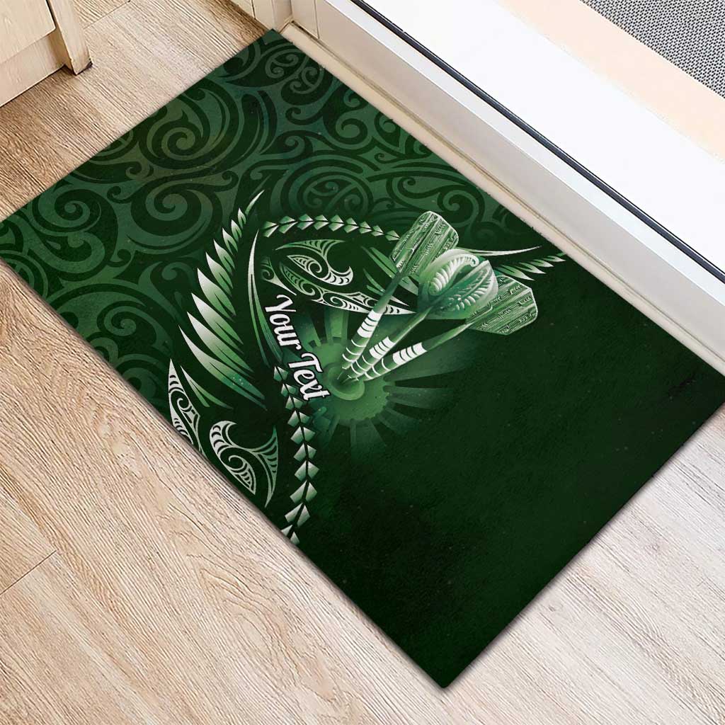 Personalised All Green New Zealand Darts Rubber Doormat Aoteroa Fern Maori Galaxy Style