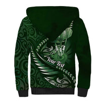 Personalised All Green New Zealand Darts Sherpa Hoodie Aoteroa Fern Maori Galaxy Style