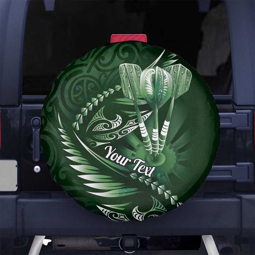 Personalised All Green New Zealand Darts Spare Tire Cover Aoteroa Fern Maori Galaxy Style