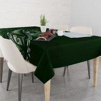 Personalised All Green New Zealand Darts Tablecloth Aoteroa Fern Maori Galaxy Style