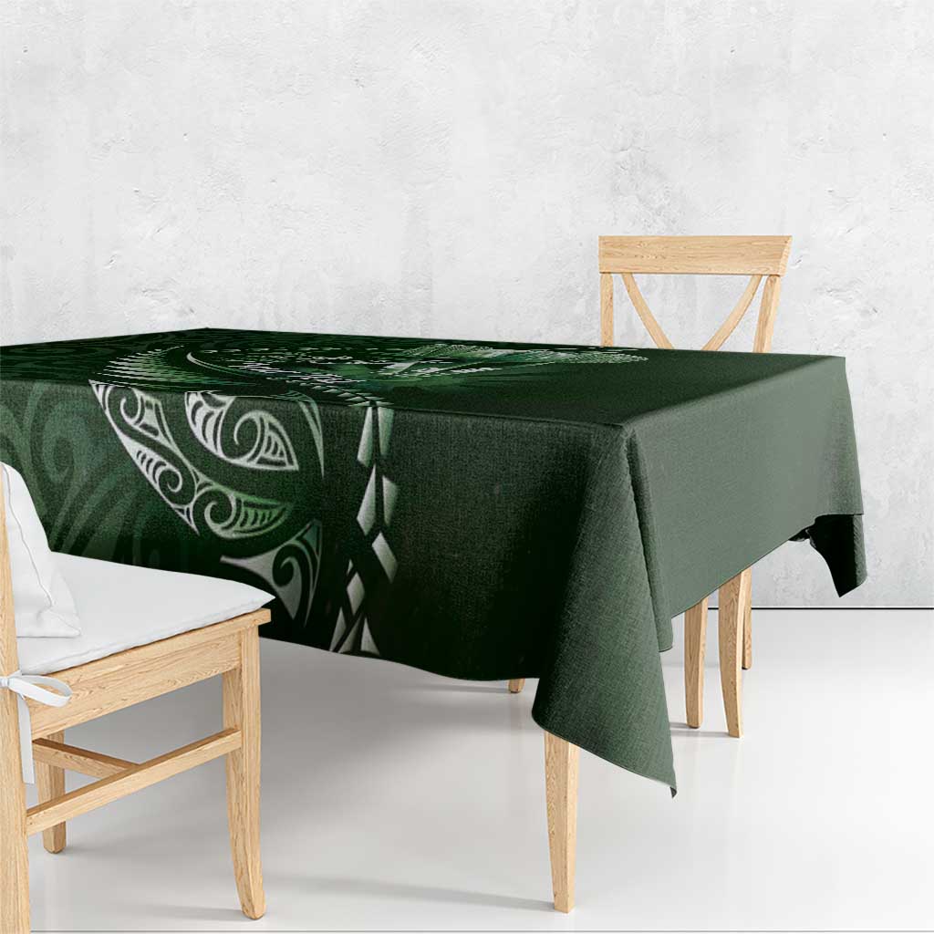 Personalised All Green New Zealand Darts Tablecloth Aoteroa Fern Maori Galaxy Style