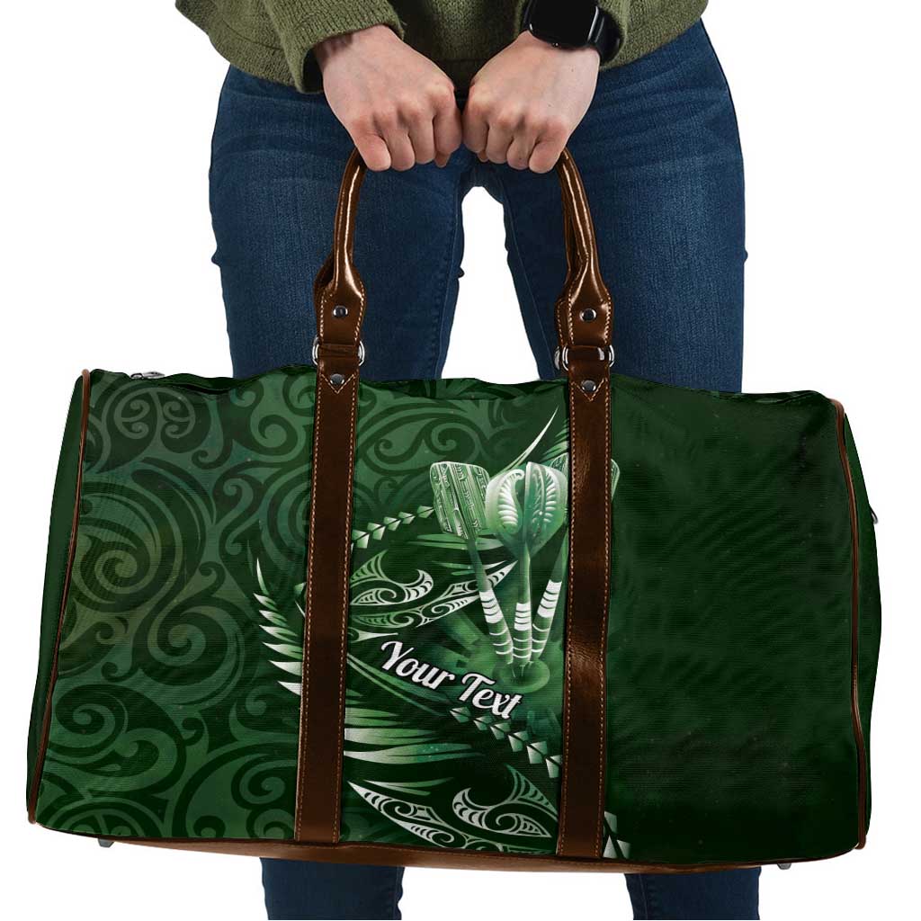 Personalised All Green New Zealand Darts Travel Bag Aoteroa Fern Maori Galaxy Style - Polynesian Pride