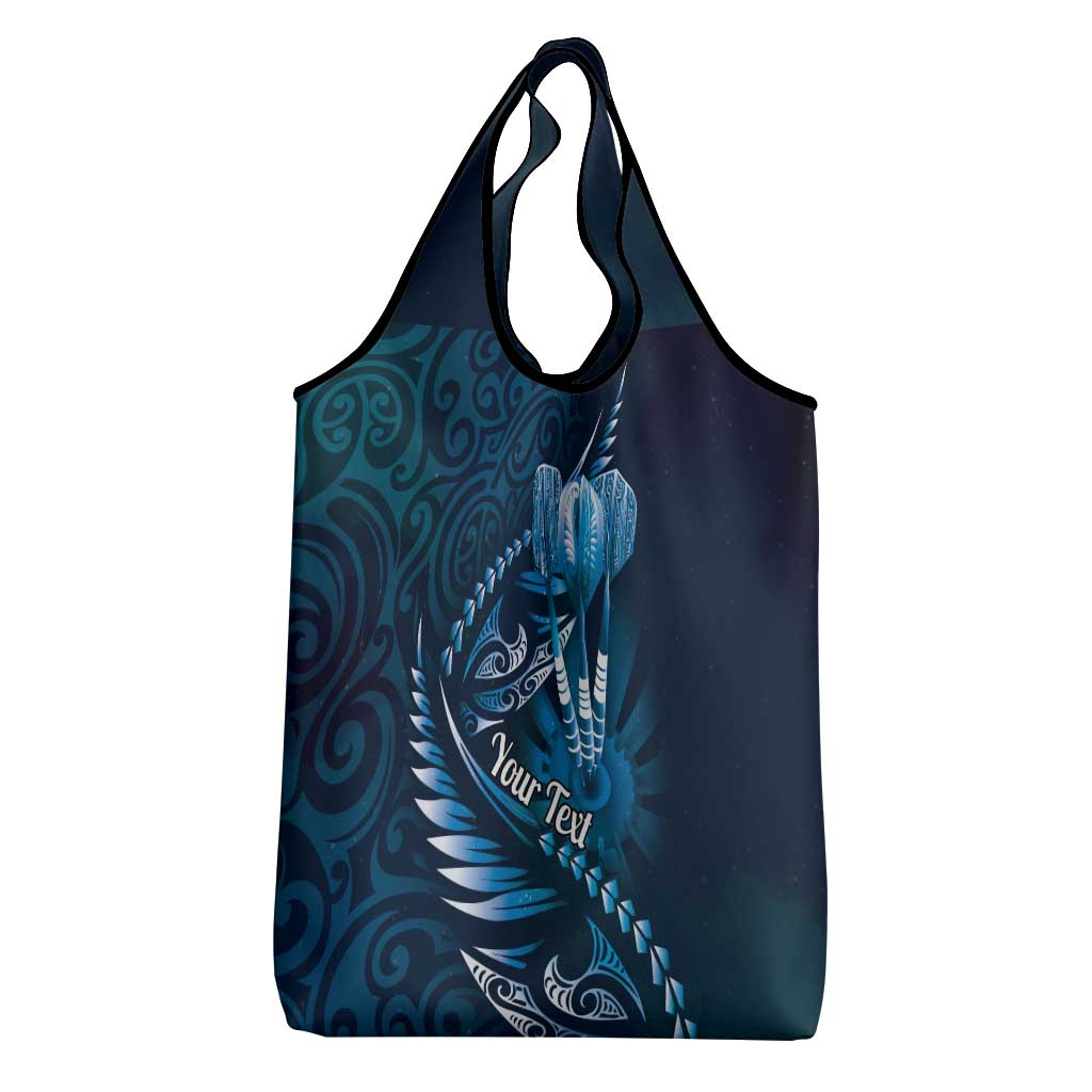 Personalised All Blue New Zealand Darts Grocery Bag Aoteroa Fern Maori Galaxy Style