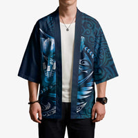 Personalised All Blue New Zealand Darts Kimono Aoteroa Fern Maori Galaxy Style - Polynesian Pride