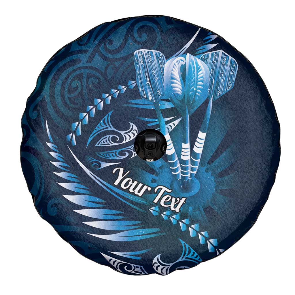 Personalised All Blue New Zealand Darts Spare Tire Cover Aoteroa Fern Maori Galaxy Style