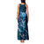 Personalised All Blue New Zealand Darts Tank Maxi Dress Aoteroa Fern Maori Galaxy Style