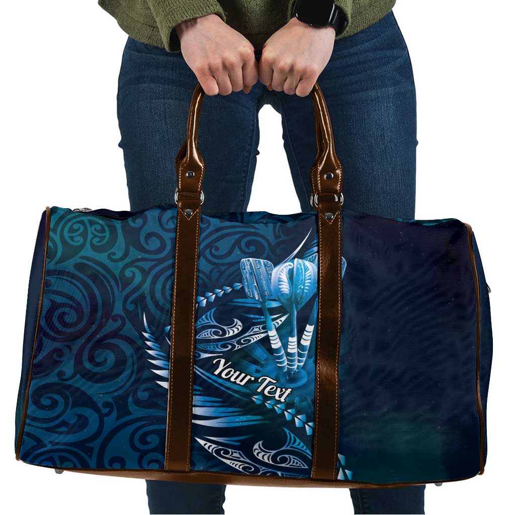 Personalised All Blue New Zealand Darts Travel Bag Aoteroa Fern Maori Galaxy Style - Polynesian Pride