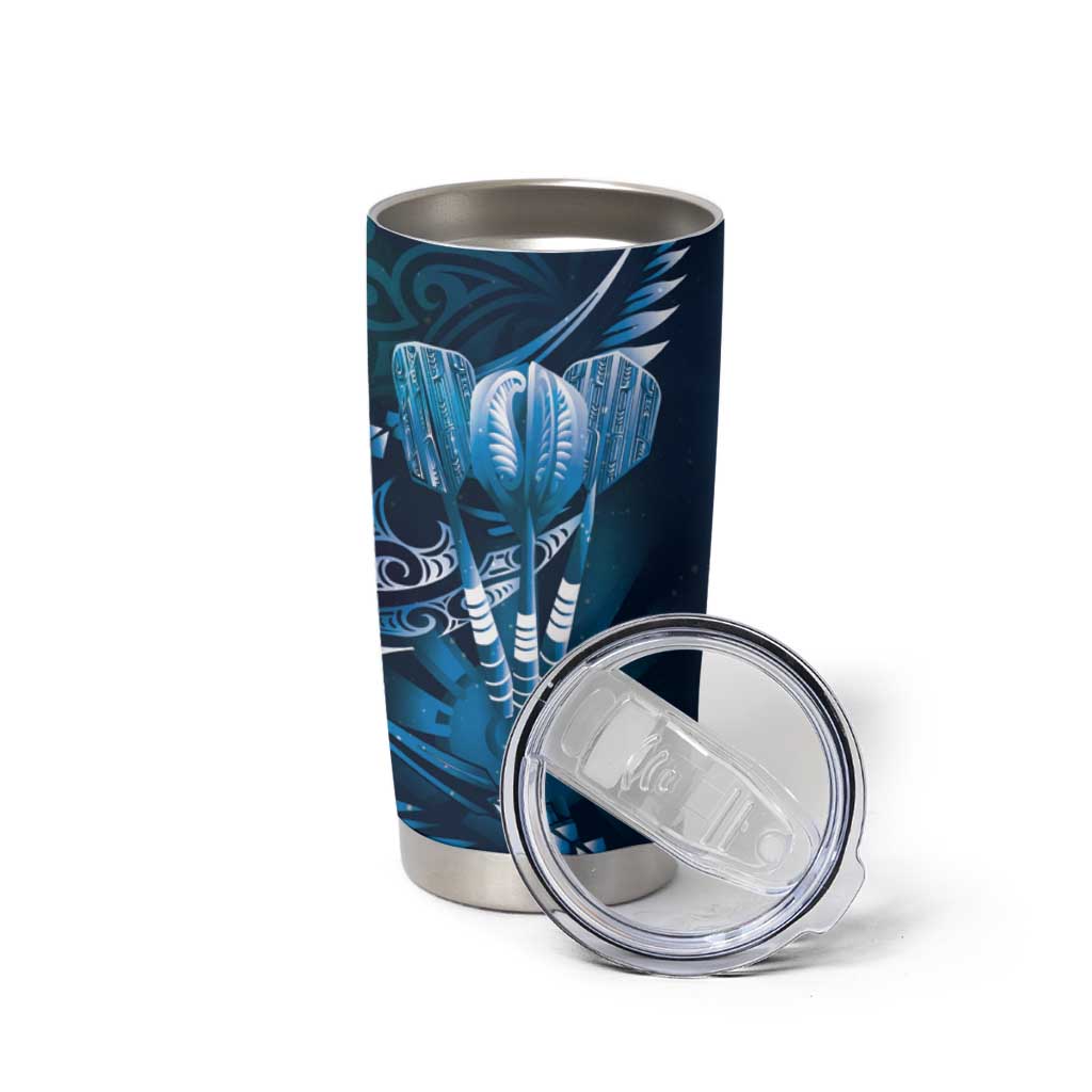 All Blue New Zealand Darts Tumbler Cup Aoteroa Fern Maori Galaxy Style