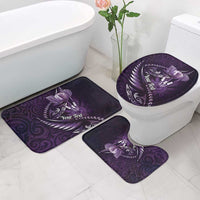 Personalised All Purple New Zealand Darts Bathroom Set Aoteroa Fern Maori Galaxy Style - Polynesian Pride