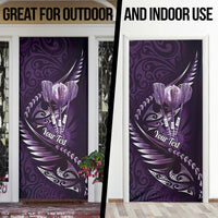 Personalised All Purple New Zealand Darts Door Cover Aoteroa Fern Maori Galaxy Style - Polynesian Pride