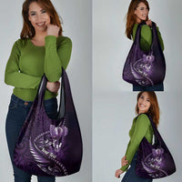 Personalised All Purple New Zealand Darts Grocery Bag Aoteroa Fern Maori Galaxy Style