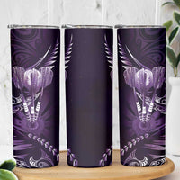 All Purple New Zealand Darts Skinny Tumbler Aoteroa Fern Maori Galaxy Style