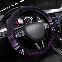 All Purple New Zealand Darts Steering Wheel Cover Aoteroa Fern Maori Galaxy Style