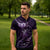 Personalised All Purple New Zealand Darts Zipper Polo Shirt Aoteroa Fern Maori Galaxy Style - Polynesian Pride