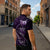Personalised All Purple New Zealand Darts Zipper Polo Shirt Aoteroa Fern Maori Galaxy Style - Polynesian Pride