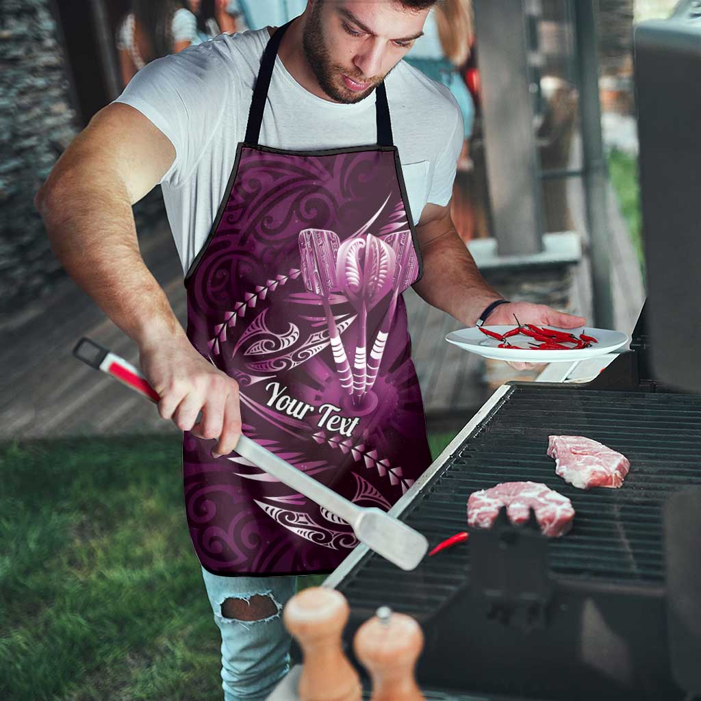 Personalised All Pink New Zealand Darts Apron Aoteroa Fern Maori Galaxy Style - Polynesian Pride