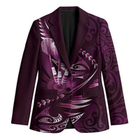 Personalised All Pink New Zealand Darts Blazer Aoteroa Fern Maori Galaxy Style - Polynesian Pride