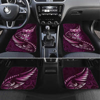 Personalised All Pink New Zealand Darts Car Mats Aoteroa Fern Maori Galaxy Style