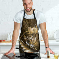Personalised All Gold New Zealand Darts Apron Aoteroa Fern Maori Galaxy Style LT14 - Polynesian Pride