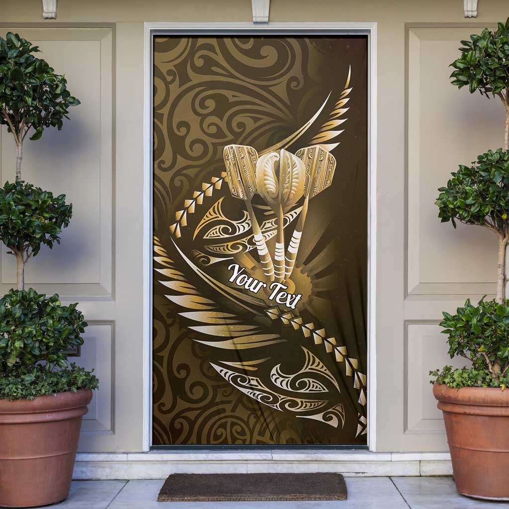 Personalised All Gold New Zealand Darts Door Cover Aoteroa Fern Maori Galaxy Style - Polynesian Pride