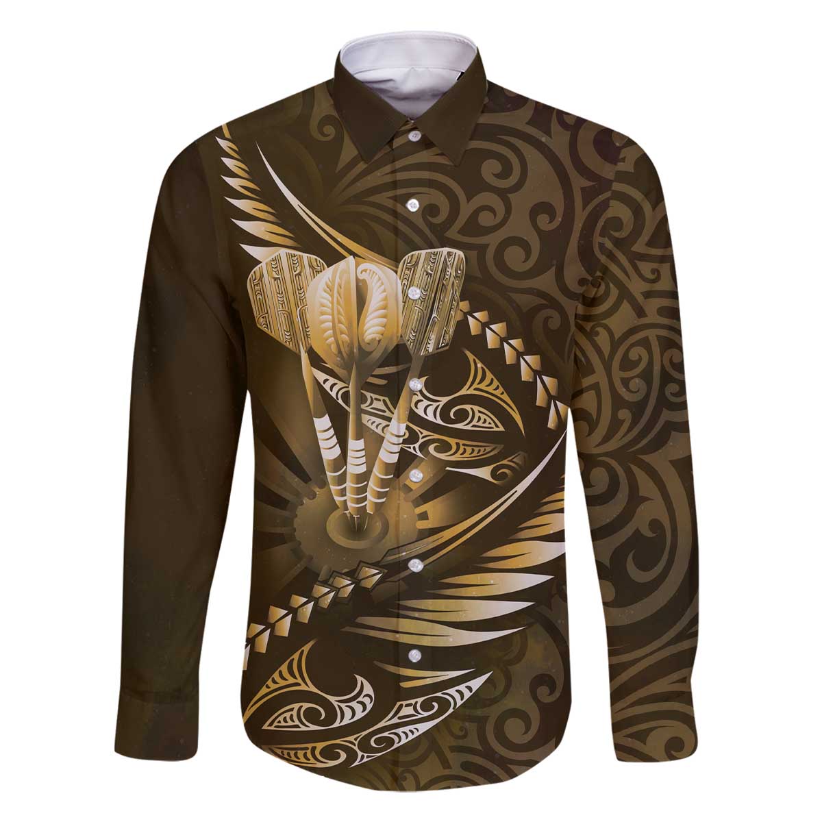 Personalised All Gold New Zealand Darts Family Matching Off The Shoulder Long Sleeve Dress and Hawaiian Shirt Aoteroa Fern Maori Galaxy Style