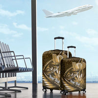 Personalised All Gold New Zealand Darts Luggage Cover Aoteroa Fern Maori Galaxy Style