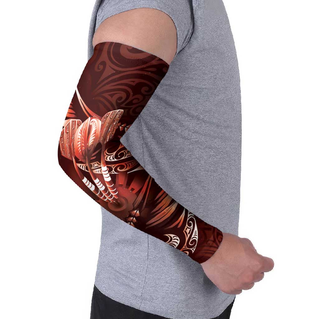 Personalised All Red New Zealand Darts Arm Sleeves Aoteroa Fern Maori Galaxy Style - Polynesian Pride