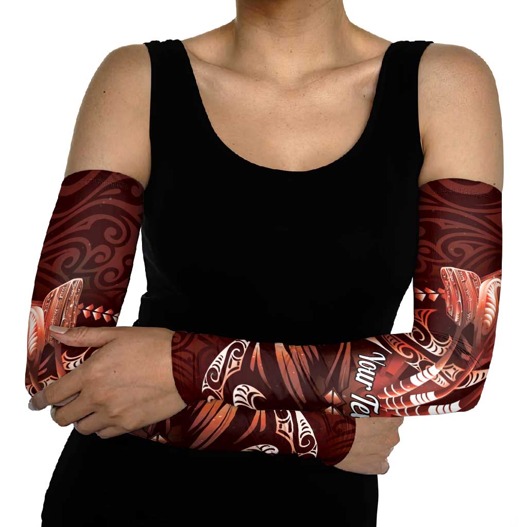 Personalised All Red New Zealand Darts Arm Sleeves Aoteroa Fern Maori Galaxy Style - Polynesian Pride